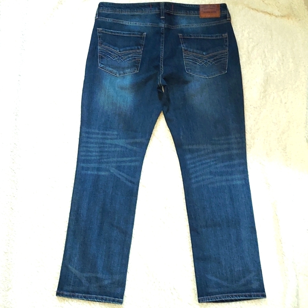 Men's Seven7 Premium Dark Wash Straight Fit Jeans - Picture 11 of 13